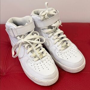 Classic Nike Air Force 1 Mid White High-Top Mens Sneakers, Sz 10.5